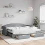 Sofá cama nido con cajones tela gris claro 90x200 cm de vidaXL, Camas y somieres - Ref: Foro24-3197242, Precio: 482,67 €, Des...
