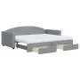 Sofá cama nido con cajones tela gris claro 90x200 cm de vidaXL, Camas y somieres - Ref: Foro24-3197242, Precio: 482,67 €, Des...