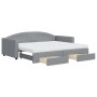 Sofá cama nido con cajones tela gris claro 90x200 cm de vidaXL, Camas y somieres - Ref: Foro24-3197242, Precio: 481,00 €, Des...