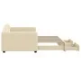 Sofá cama nido con cajones tela color crema 90x200 cm de vidaXL, Camas y somieres - Ref: Foro24-3197228, Precio: 291,10 €, De...