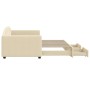 Sofá cama nido con cajones tela color crema 90x200 cm de vidaXL, Camas y somieres - Ref: Foro24-3197228, Precio: 290,58 €, De...