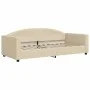 Sofá cama nido con cajones tela color crema 90x200 cm de vidaXL, Camas y somieres - Ref: Foro24-3197228, Precio: 291,10 €, De...