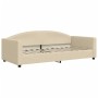Sofá cama nido con cajones tela color crema 90x200 cm de vidaXL, Camas y somieres - Ref: Foro24-3197228, Precio: 290,58 €, De...