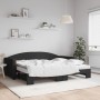 Sofá cama nido con colchón tela negro 90x200 cm de vidaXL, Camas y somieres - Ref: Foro24-3197208, Precio: 444,71 €, Descuent...
