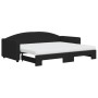Sofá cama nido con colchón tela negro 90x200 cm de vidaXL, Camas y somieres - Ref: Foro24-3197208, Precio: 444,71 €, Descuent...