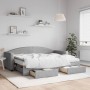 Sofá cama nido con cajones tela gris claro 80x200 cm de vidaXL, Camas y somieres - Ref: Foro24-3197237, Precio: 448,62 €, Des...