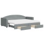 Sofá cama nido con cajones tela gris claro 80x200 cm de vidaXL, Camas y somieres - Ref: Foro24-3197237, Precio: 448,62 €, Des...