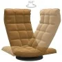Silla de suelo giratoria de terciopelo marrón de vidaXL, Sillas de suelo - Ref: Foro24-336572, Precio: 102,02 €, Descuento: %