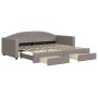 Sofá cama nido con cajones tela gris taupe 90x200 cm de vidaXL, Camas y somieres - Ref: Foro24-3197227, Precio: 290,46 €, Des...