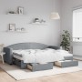Sofá cama nido con cajones tela gris claro 80x200 cm de vidaXL, Camas y somieres - Ref: Foro24-3197219, Precio: 285,52 €, Des...