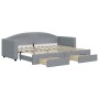 Sofá cama nido con cajones tela gris claro 80x200 cm de vidaXL, Camas y somieres - Ref: Foro24-3197219, Precio: 285,52 €, Des...
