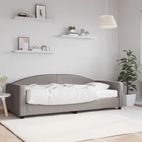 Sofa bed with taupe gray fabric mattress 90x200 cm by vidaXL, Beds and slatted bases - Ref: Foro24-3197173, Price: 336,02 €, ...
