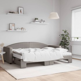 Sofá cama nido con colchón tela gris taupe 80x200 cm de vidaXL, Camas y somieres - Ref: Foro24-3197204, Precio: 418,30 €, Des...