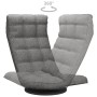 Silla de suelo giratoria de tela gris claro de vidaXL, Sillas de suelo - Ref: Foro24-336574, Precio: 116,28 €, Descuento: %