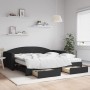 Sofá cama nido con cajones tela negro 100x200 cm de vidaXL, Camas y somieres - Ref: Foro24-3197249, Precio: 480,47 €, Descuen...