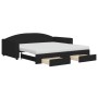 Sofá cama nido con cajones tela negro 100x200 cm de vidaXL, Camas y somieres - Ref: Foro24-3197249, Precio: 480,47 €, Descuen...