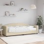 Sofá cama con colchón tela crema 90x200 cm de vidaXL, Camas y somieres - Ref: Foro24-3197174, Precio: 314,96 €, Descuento: %