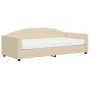 Sofá cama con colchón tela crema 90x200 cm de vidaXL, Camas y somieres - Ref: Foro24-3197174, Precio: 314,96 €, Descuento: %