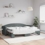 Sofá cama nido con colchón tela gris oscuro 80x200 cm de vidaXL, Camas y somieres - Ref: Foro24-3197202, Precio: 424,12 €, De...