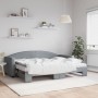 Sofá cama nido con colchón tela gris claro 80x200 cm de vidaXL, Camas y somieres - Ref: Foro24-3197201, Precio: 412,30 €, Des...
