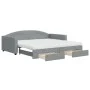 Sofá cama nido con cajones tela gris claro 100x200 cm de vidaXL, Camas y somieres - Ref: Foro24-3197247, Precio: 470,21 €, De...