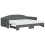 Sofá cama nido con colchón tela gris oscuro 90x200 cm de vidaXL, Camas y somieres - Ref: Foro24-3197207, Precio: 422,14 €, De...