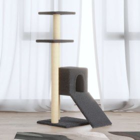 Rascador para gatos con postes de sisal gris oscuro 92 cm en Mobiliario para gatos | Comprar online en Foru.es