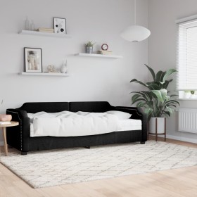 Sofá cama con colchón tela negro 90x200 cm de vidaXL, Camas y somieres - Ref: Foro24-3197618, Precio: 322,28 €, Descuento: %