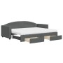 Sofá cama nido con cajones tela gris oscuro 80x200 cm de vidaXL, Camas y somieres - Ref: Foro24-3197238, Precio: 460,95 €, De...