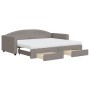 Sofá cama nido con cajones tela gris taupe 90x200 cm de vidaXL, Camas y somieres - Ref: Foro24-3197245, Precio: 479,69 €, Des...