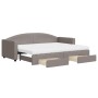 Sofá cama nido con cajones tela gris taupe 80x200 cm de vidaXL, Camas y somieres - Ref: Foro24-3197240, Precio: 455,38 €, Des...