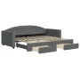 Sofá cama nido con cajones tela gris oscuro 90x200 cm de vidaXL, Camas y somieres - Ref: Foro24-3197225, Precio: 277,60 €, De...