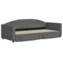 Sofá cama nido con cajones tela gris oscuro 90x200 cm de vidaXL, Camas y somieres - Ref: Foro24-3197225, Precio: 291,54 €, De...