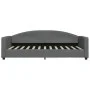 Sofá cama nido con cajones tela gris oscuro 90x200 cm de vidaXL, Camas y somieres - Ref: Foro24-3197225, Precio: 291,54 €, De...