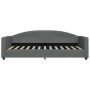 Sofá cama nido con cajones tela gris oscuro 90x200 cm de vidaXL, Camas y somieres - Ref: Foro24-3197225, Precio: 277,60 €, De...