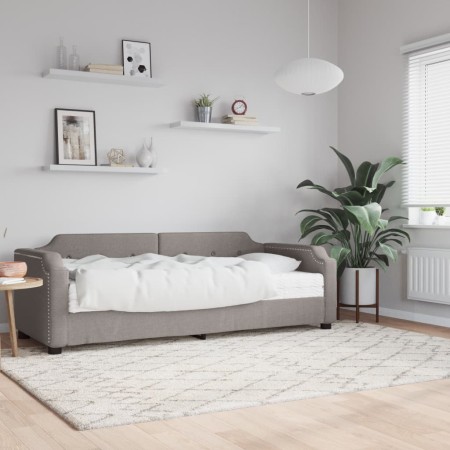 Sofá cama con colchón tela gris taupe 80x200 cm de vidaXL, Camas y somieres - Ref: Foro24-3197614, Precio: 318,84 €, Descuent...