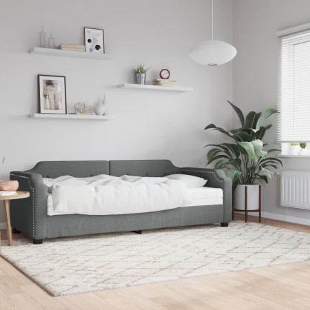 Sofá cama con colchón tela gris oscuro 90x200 cm de vidaXL, Camas y somieres - Ref: Foro24-3197617, Precio: 305,65 €, Descuen...