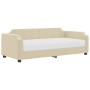 Sofá cama con colchón tela crema 80x200 cm de vidaXL, Camas y somieres - Ref: Foro24-3197615, Precio: 317,84 €, Descuento: %