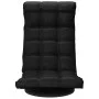 Silla de suelo giratoria de tela negra de vidaXL, Sillas de suelo - Ref: Foro24-336580, Precio: 108,57 €, Descuento: %