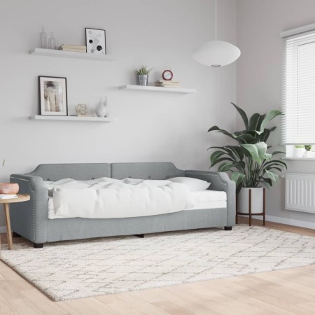 Sofá cama con colchón tela gris claro 100x200 cm de vidaXL, Camas y somieres - Ref: Foro24-3197621, Precio: 349,86 €, Descuen...