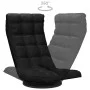 Silla de suelo giratoria de tela negra de vidaXL, Sillas de suelo - Ref: Foro24-336580, Precio: 108,57 €, Descuento: %