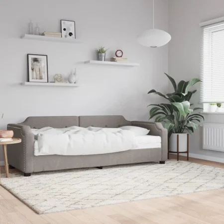 Sofá cama con colchón tela gris taupe 100x200 cm de vidaXL, Camas y somieres - Ref: Foro24-3197624, Precio: 380,48 €, Descuen...