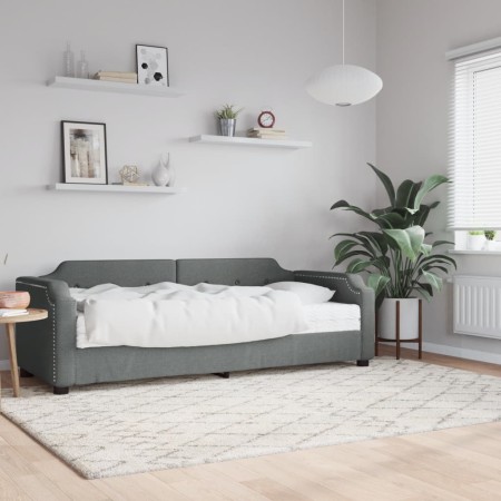 Sofá cama con colchón tela gris oscuro 80x200 cm de vidaXL, Camas y somieres - Ref: Foro24-3197612, Precio: 316,91 €, Descuen...