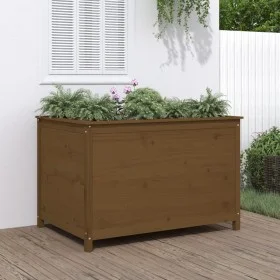 Raised garden bed pine wood honey brown 119.5x82.5x78 cm by vidaXL, Pots and planters - Ref: Foro24-825313, Price: 145,78 €, ...