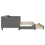Sofá cama nido con cajones tela gris oscuro 80x200 cm de vidaXL, Camas y somieres - Ref: Foro24-3197458, Precio: 289,88 €, De...