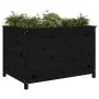 Arriate elevado de jardín madera de pino negro 119,5x82,5x78 cm de vidaXL, Maceteros y jardineras - Ref: Foro24-825314, Preci...