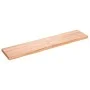 Encimera baño madera maciza tratada marrón claro 180x40x(2-6)cm de vidaXL, Encimeras - Ref: Foro24-3156164, Precio: 122,61 €,...