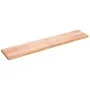 Encimera baño madera maciza tratada marrón claro 200x40x(2-6)cm de vidaXL, Encimeras - Ref: Foro24-3156172, Precio: 133,71 €,...