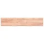 Encimera baño madera maciza tratada marrón claro 200x40x(2-6)cm de vidaXL, Encimeras - Ref: Foro24-3156172, Precio: 133,71 €,...