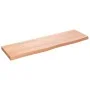 Encimera baño madera maciza tratada marrón claro 100x30x(2-4)cm by vidaXL, Countertops - Ref: Foro24-3156126, Price: 53,24 €,...